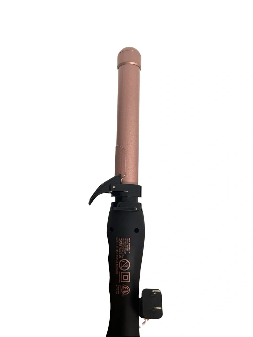 Beachwaver B1 1” Rotating Curling Iron Automatic Hair Curler Black Rose Gold
